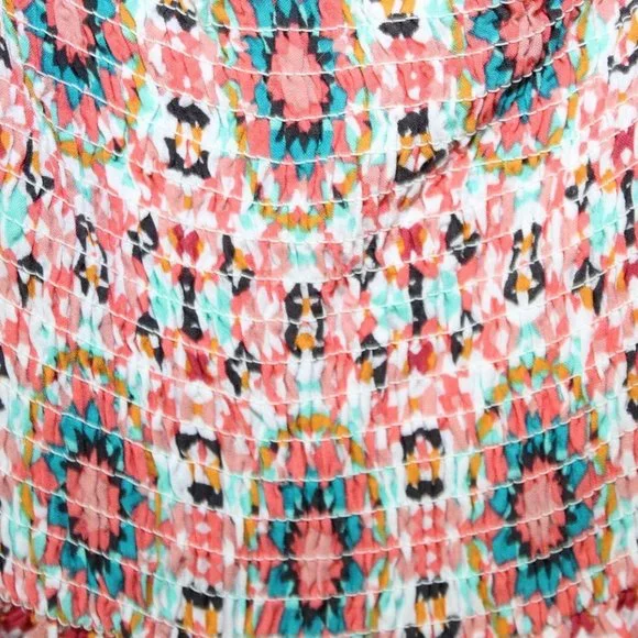 Torrid Mosaic Smocked Bell Sleeve Dress Boho Off Shoulder Plus Size 4 4X H13242 - Picture 4 of 11